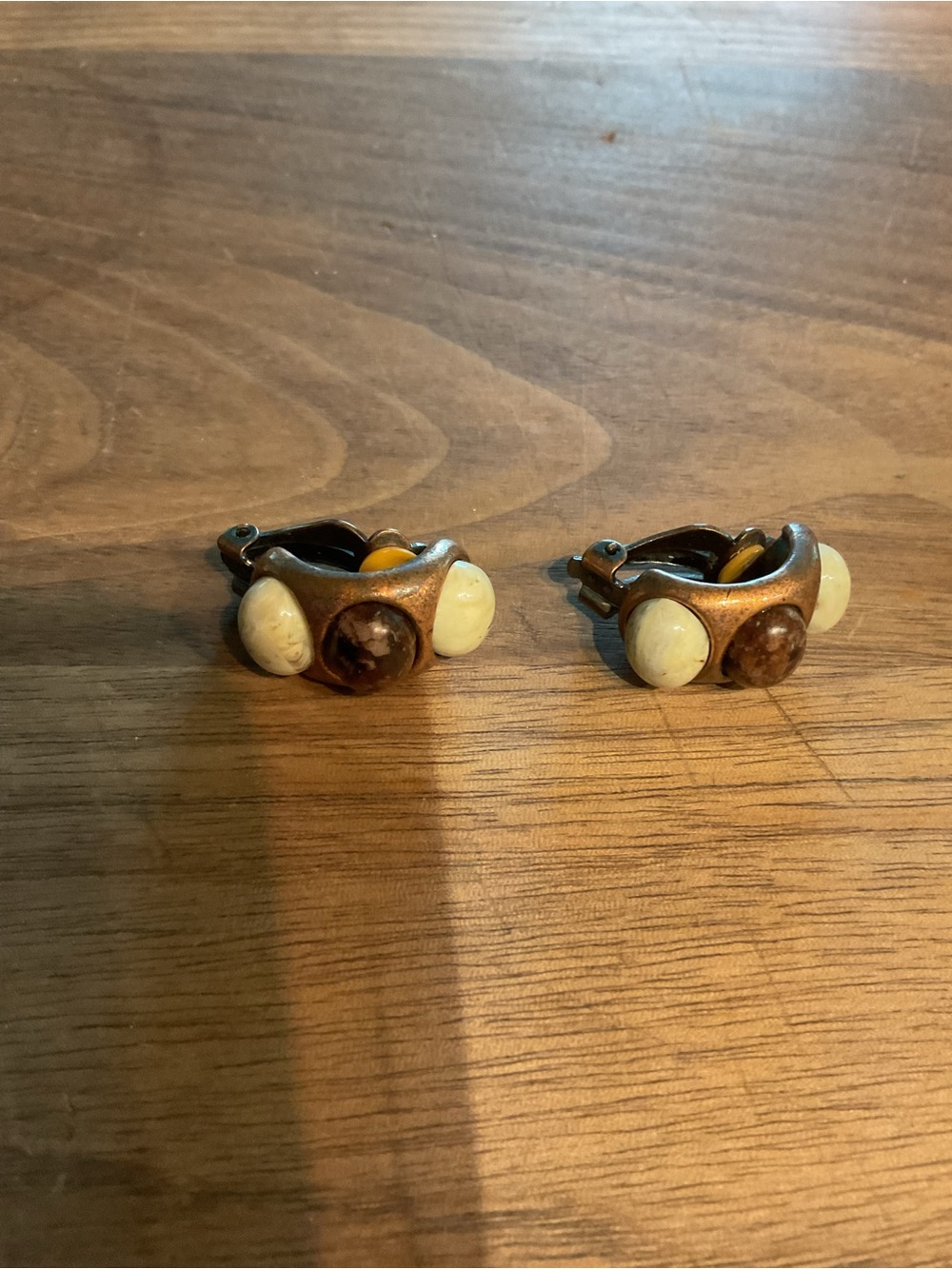 Vintage Mid - Century Copper Earrings